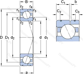 Подшипник 7030 ACD/HCP 4AL в Якутске