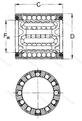Подшипник LBBR 14-2LS/HV 6
