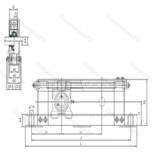 Подшипниковый узел шариковый радиальный UCTL 208+WL 100