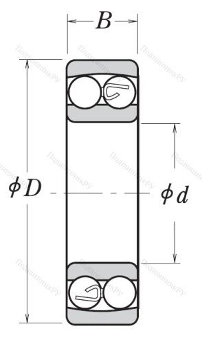 Двухрядный шариковый подшипник 1206 TNG C 3 (NSK) от производителя  NSK