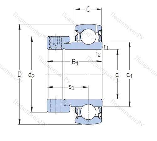 Корпусный подшипник YET 212 в Якутске