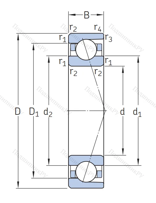 Сверхточный подшипник 7006 CD/P 4A