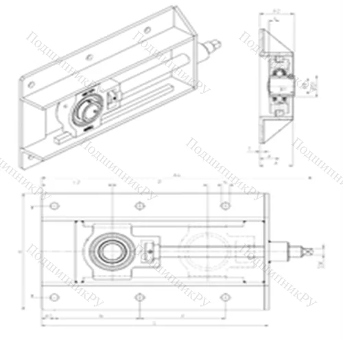 Подшипниковый узел шариковый радиальный UCT 203+WB