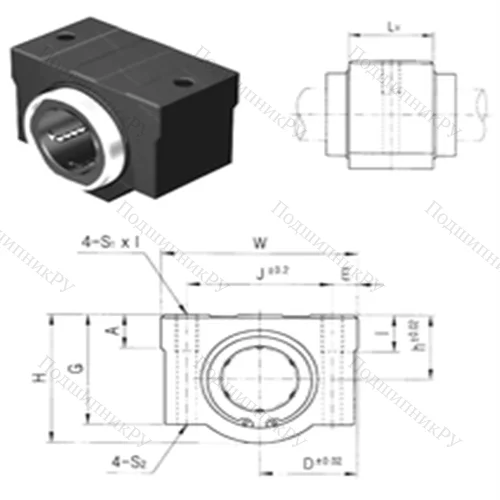 Подшипник шариковый линейный SC 10VUU