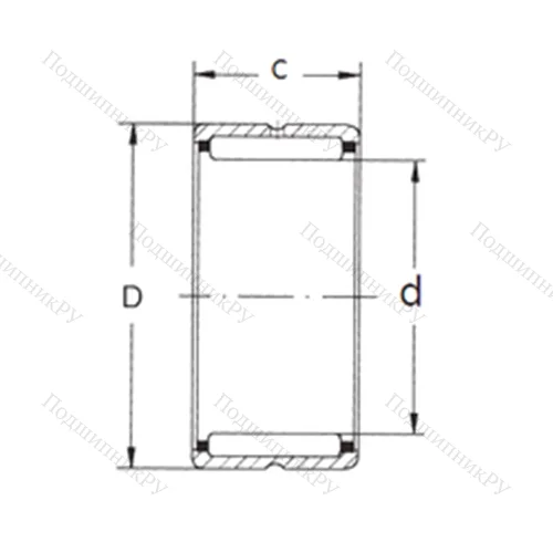 Подшипник игольчатый радиальный NK 16/20