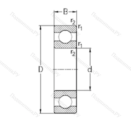 Подшипник шариковый радиальный 61960-MA