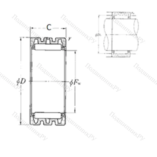 Подшипник игольчатый радиальный RNA 4922S