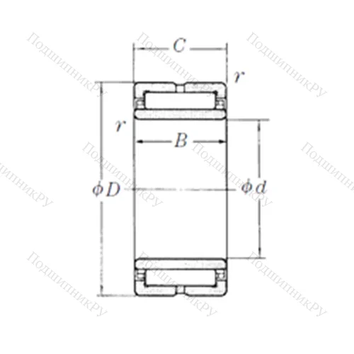 Подшипник игольчатый радиальный NA 5900
