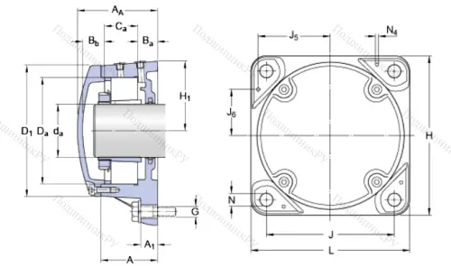 Подшипниковый фланцевый корпус FNL 516 A в Якутске