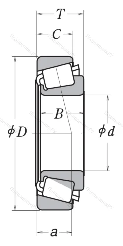 Конический роликовый подшипник HR 30208 J