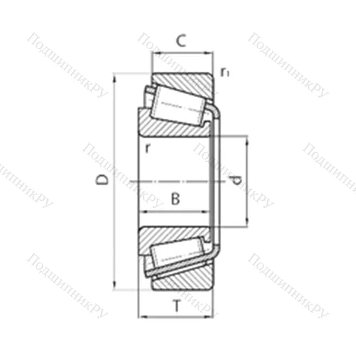 Подшипник роликовый радиально-упорный 2788/20