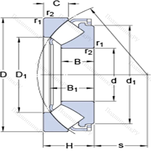 Упорные сферические роликоподшипники 29436 E