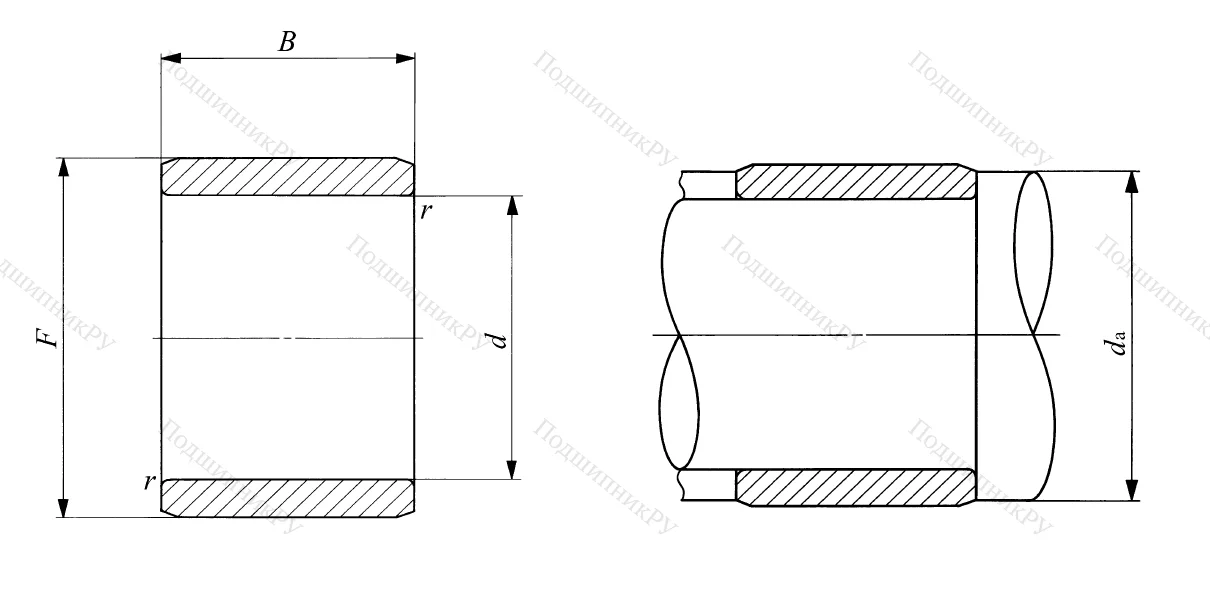 Игольчатый подшипник втулка IRT 1216 (IKO)