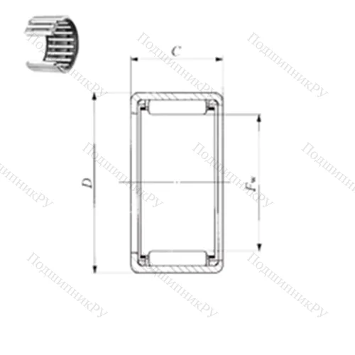 Подшипник игольчатый радиальный TLA 59 Z