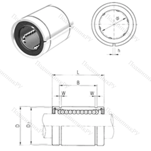 Подшипник шариковый линейный LM 25AJ
