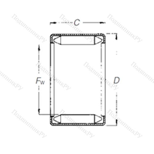 Подшипник игольчатый радиальный DL 55 20