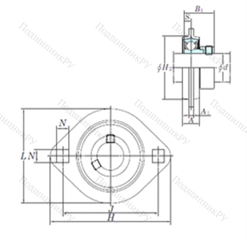 Подшипниковый узел шариковый радиальный SAPFL 207