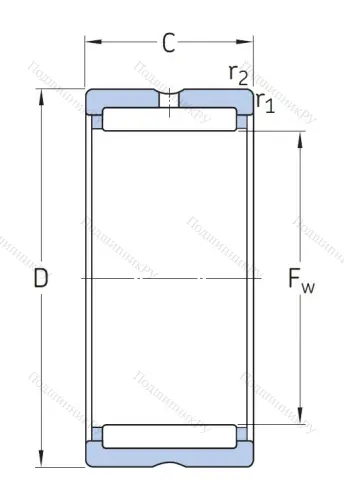 Игольчатый подшипник NK 68/25