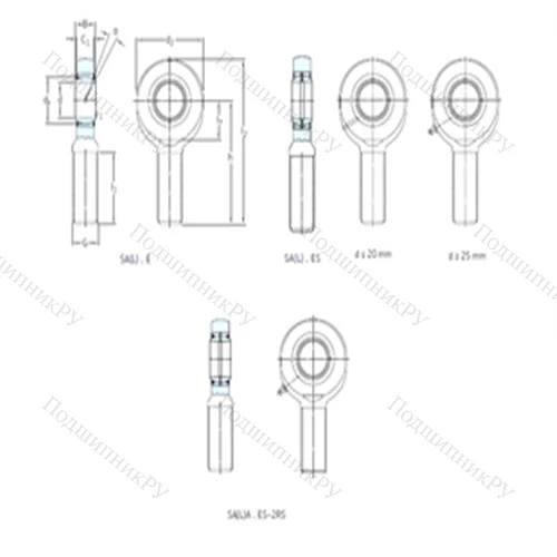 Подшипник скольжения сферический SAL 60ES-2RS