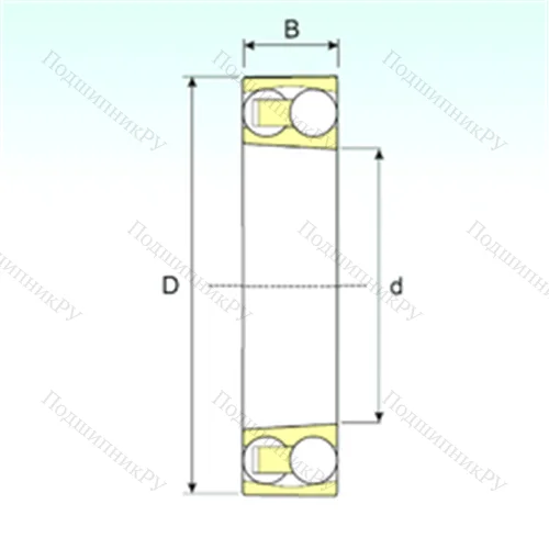 Подшипник шариковый радиальный самоцентрирующийся 2212 KTN 9