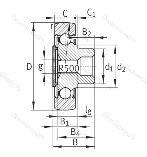 Подшипник ZL 203 DRS от производителя  INA