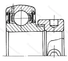 Подшипник  780218 (YET 218) размер 90x160x32/69,5 от производителя  ГПЗ-8