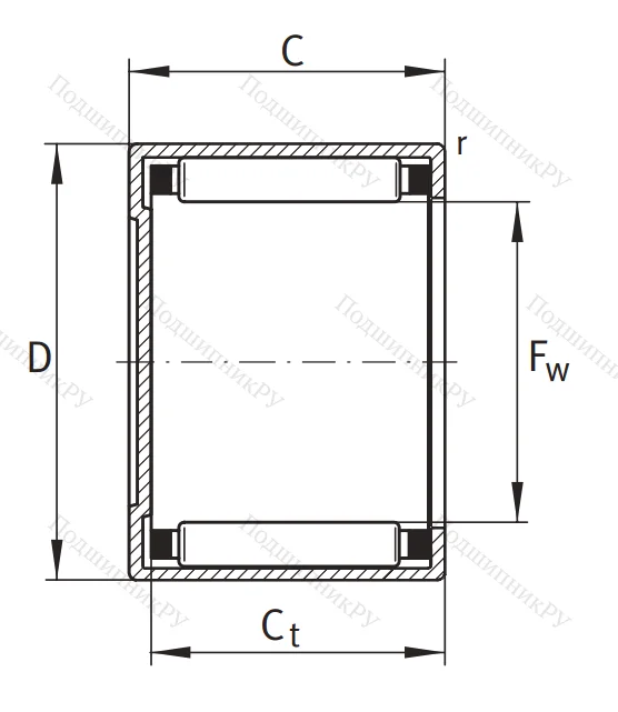 Игольчатый подшипник BK 1212 A