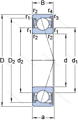 Подшипник S 7201 ACD/P 4A