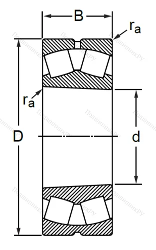 Сферический роликовый подшипник с конической посадкой на вал 113622 АМНК (22322 ACKMW 33) в Якутске