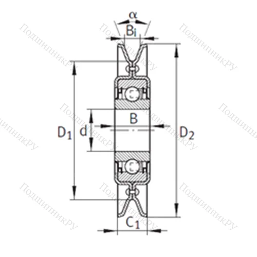 Подшипниковый узел шариковый радиальный RSRA 17-102-K 0-AH 01