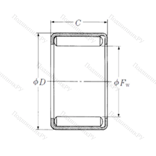 Подшипник игольчатый радиальный YH-1310