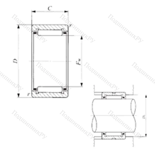 Подшипник игольчатый радиальный TAF 202816/SG
