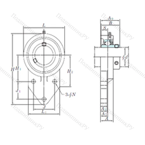 Подшипниковый узел шариковый радиальный UCFB 202-10