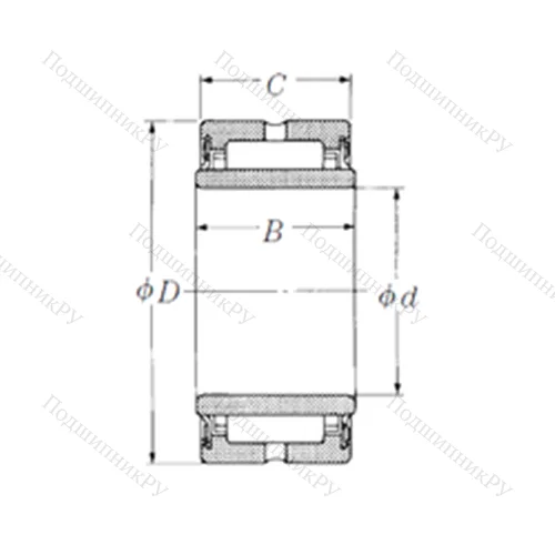Подшипник игольчатый радиальный NA 4919TT
