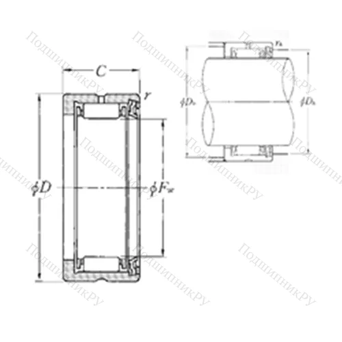 Подшипник игольчатый радиальный RNA 4908L