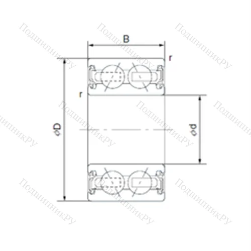 Подшипник шариковый радиально-упорный JAB 2006