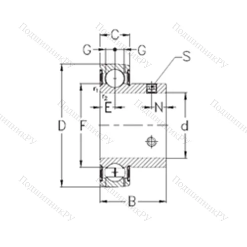 Подшипник шариковый радиальный AY 20-NPPB
