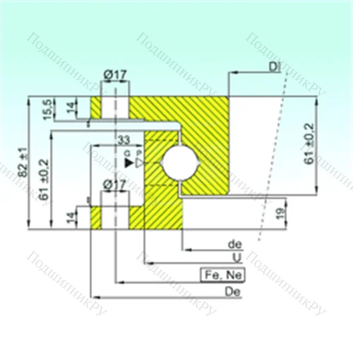 Подшипник шариковый опорно-поворотный NK.22.1100.100-1N