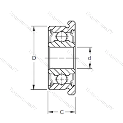 Подшипник шариковый радиальный MF 115-2RS