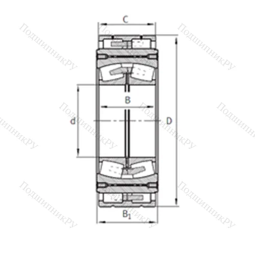 Подшипник роликовый радиальный самоцентрирующийся Z-562656.04.DRGL