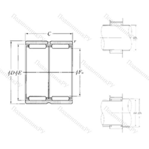 Подшипник игольчатый радиальный RNAO-60?78?40ZW