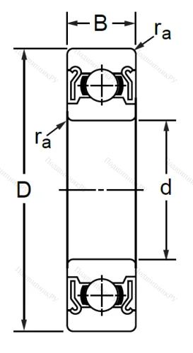 Миниатюрный шариковый подшипник 80018 К2С17 (608 ZZ) в Якутске