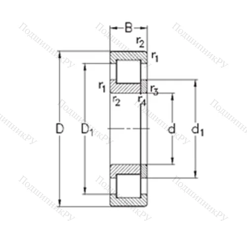 Подшипник роликовый радиальный NUP 2222-E-TVP 3