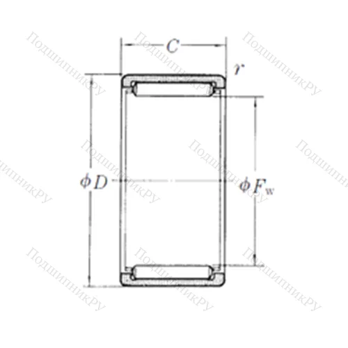Подшипник игольчатый радиальный RLM 759225-1