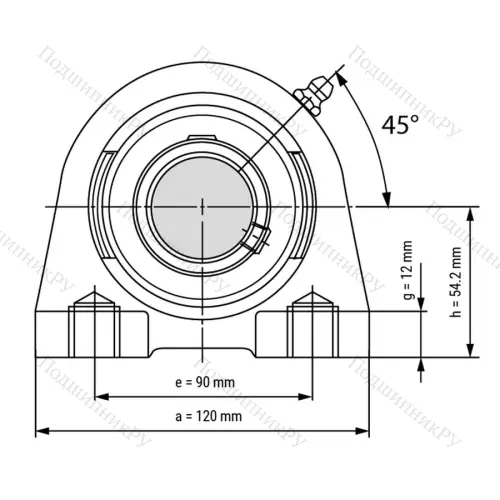 Подшипниковый узел UCPA 209 - Вал: 45 мм