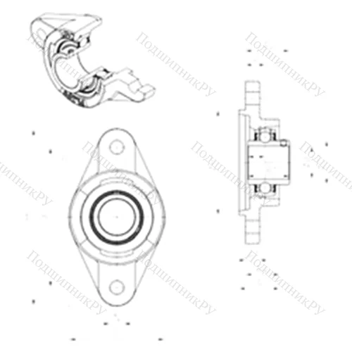 Подшипниковый узел шариковый радиальный UCFLZ 201