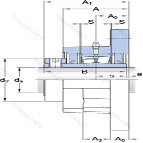 Фланцевые роликоподшипниковые узлы (стопорное кольцо, для дюймовых валов) FYR 2 1/2-3