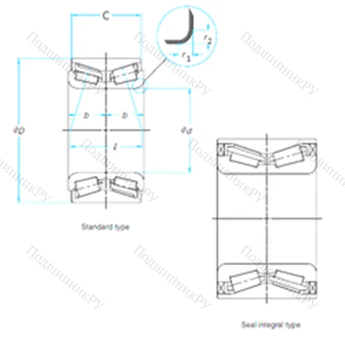 Подшипник роликовый радиально-упорный 537708