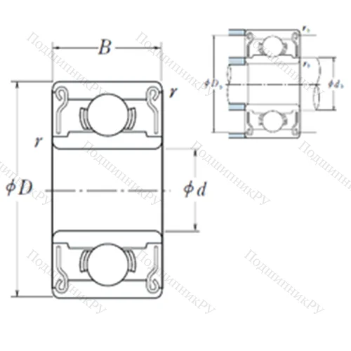 Подшипник шариковый радиальный R 188ZZ