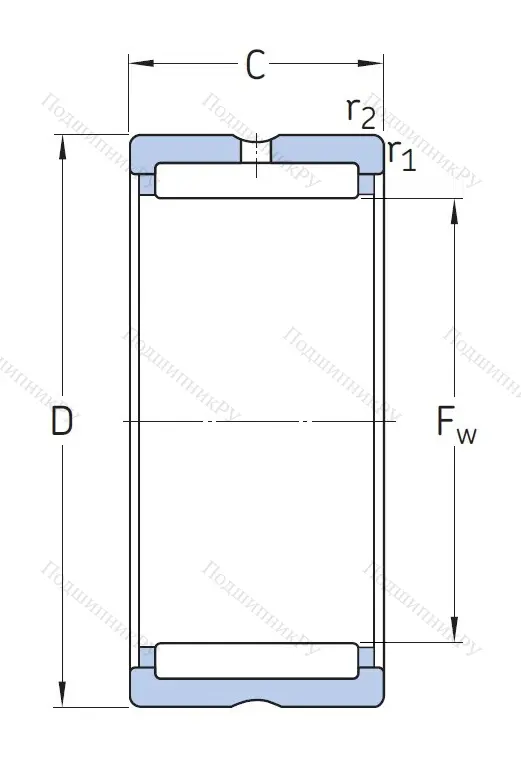 Игольчатый подшипник NK 40/30